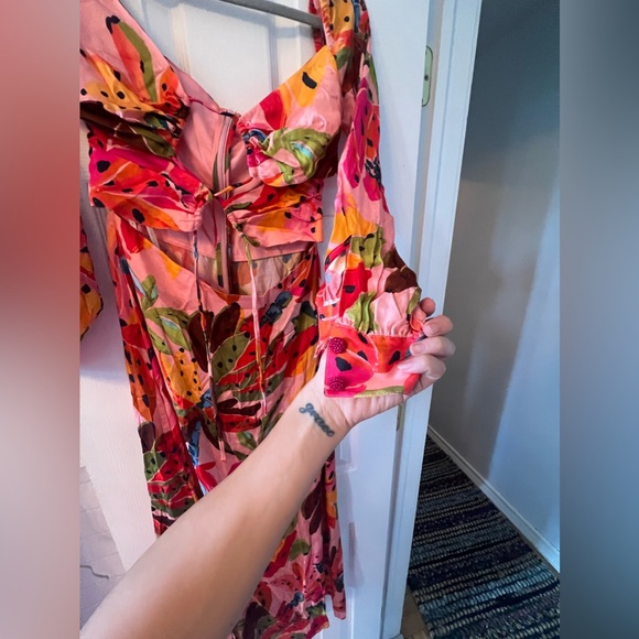 NWT Farm Rio Banana flower blush maxi size small - Picture 5 of 9